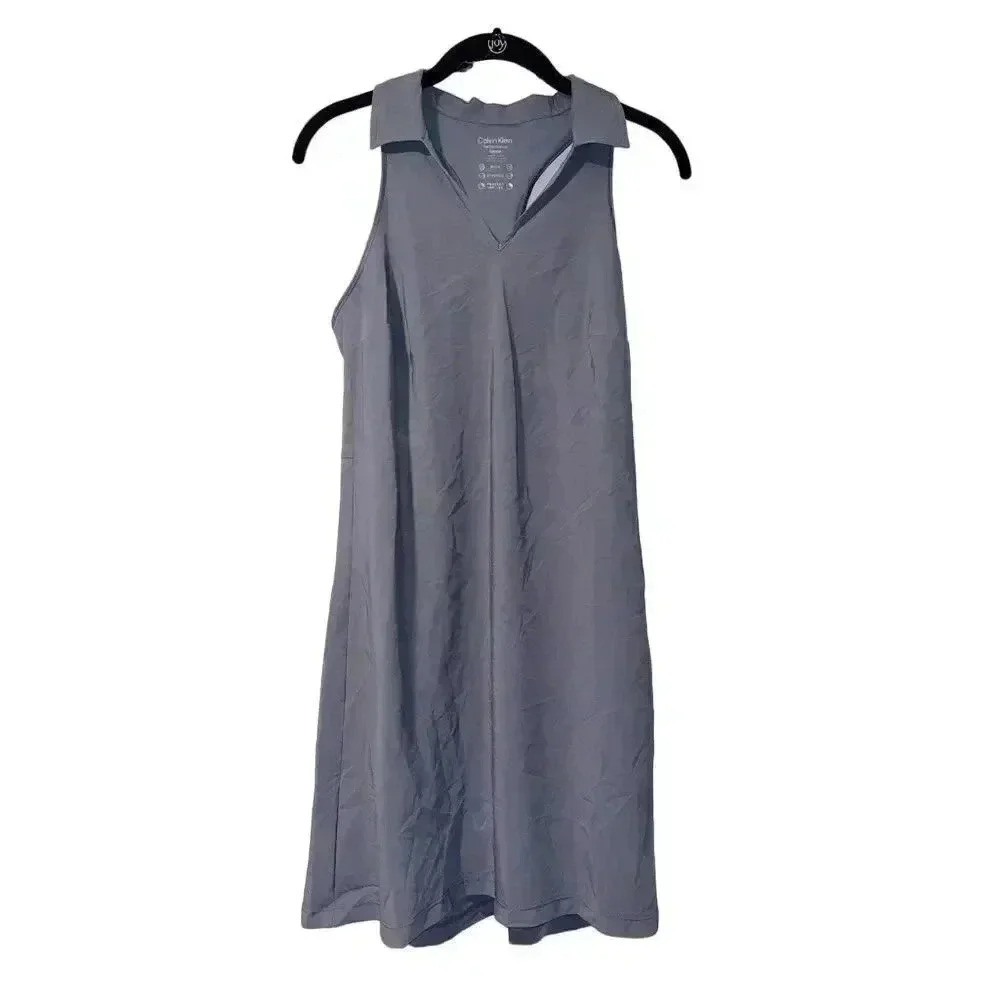 Calvin Klein Performance Sleeveless Dress Moisture Wicking Stretch‎ Comfort E21
